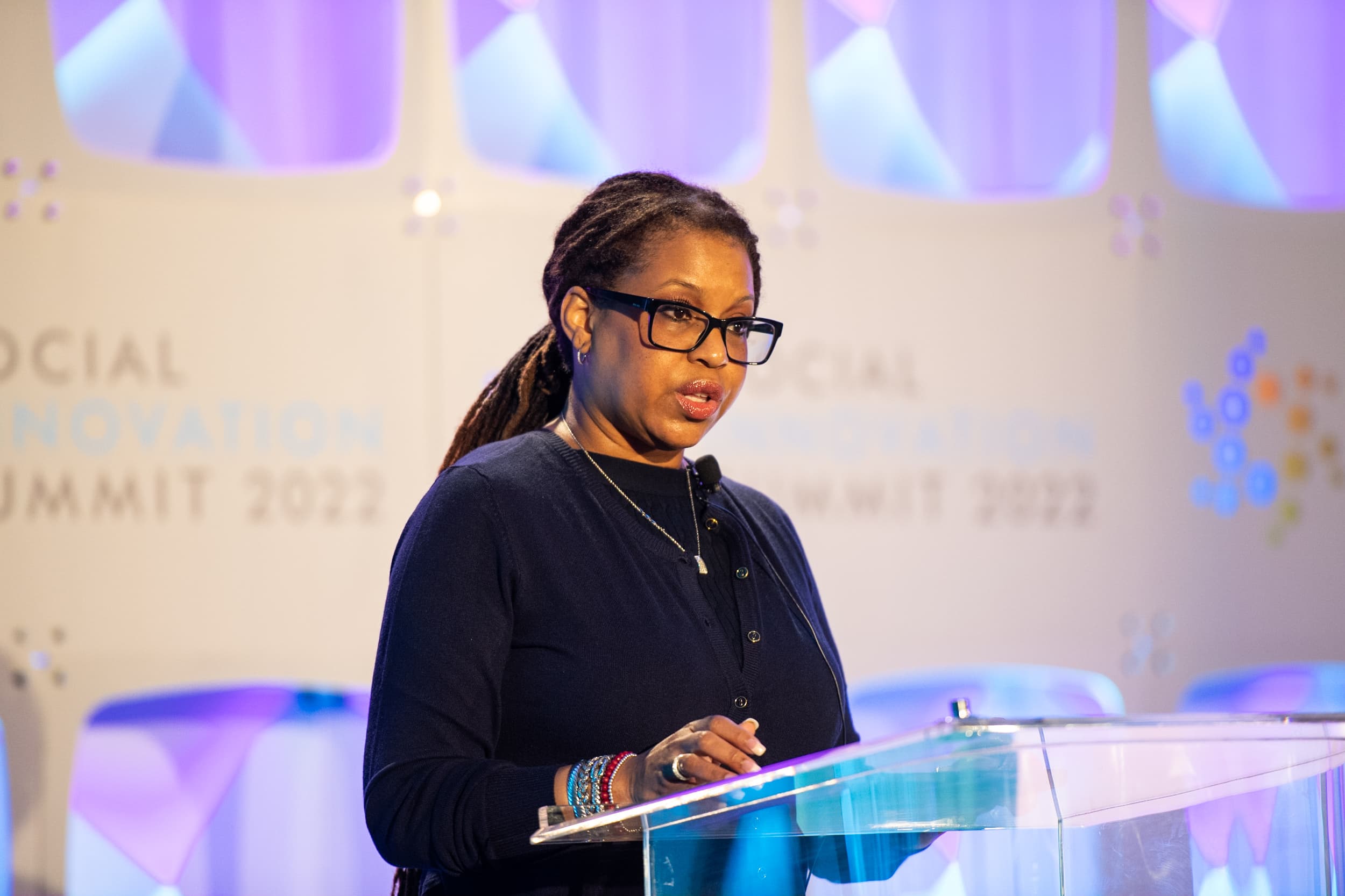 Accepting the Award for Economic Empowerment